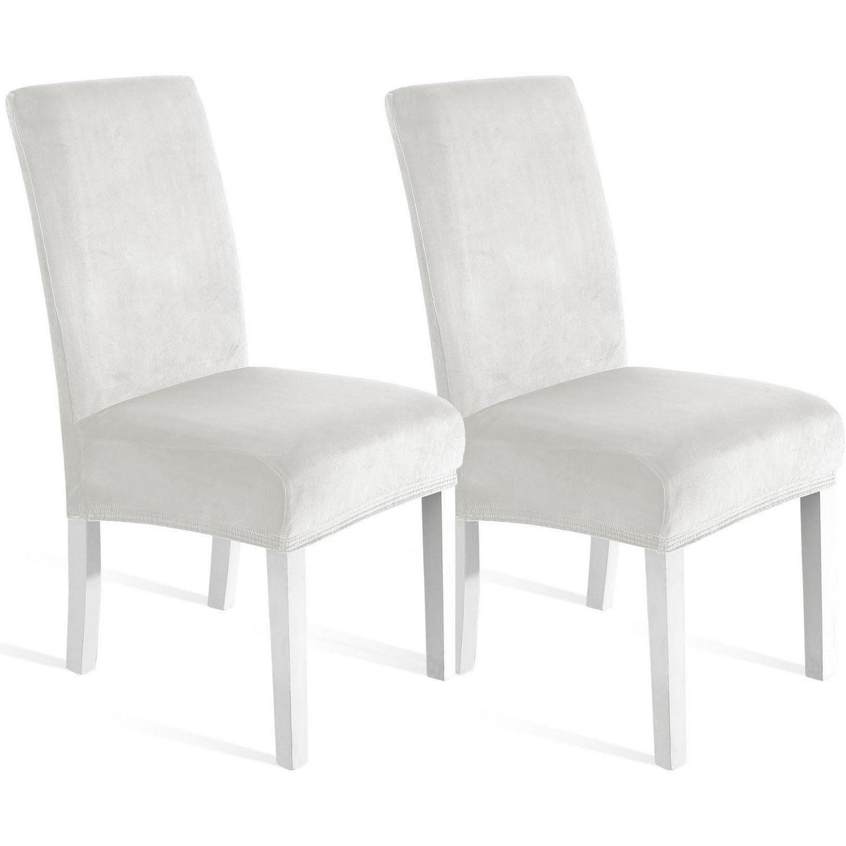 Samt Stuhlhussen 2er Set – Stretch, Waschbar & Kratzfest