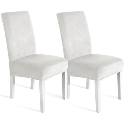 Samt Stuhlhussen 2er Set – Stretch, Waschbar & Kratzfest