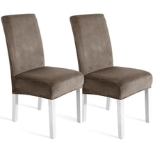 Samt Stuhlhussen 2er Set – Stretch, Waschbar & Kratzfest