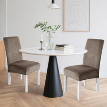 Samt Stuhlhussen 2er Set – Stretch, Waschbar & Kratzfest
