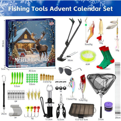 Angel Adventskalender mit 24 Angelwerkzeugen & Zubehör
