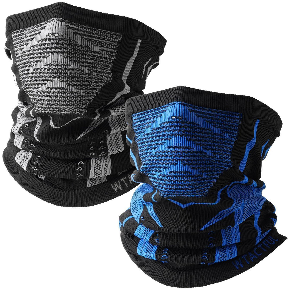 Schlauchschal Herren 2er-Set Grau & Blau – Atmungsaktiv & Winddicht