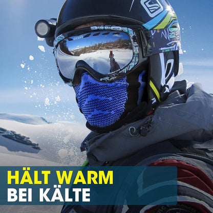 Schlauchschal Herren 2er-Set Grau & Blau – Atmungsaktiv & Winddicht