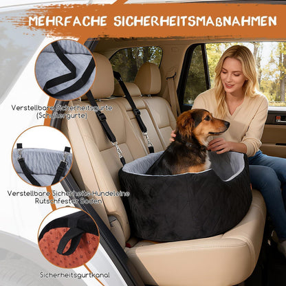 Hund Autositz Booster für Reisen – 80x50x28cm Schwarz
