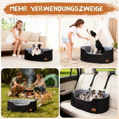 Hund Autositz Booster für Reisen – 80x50x28cm Schwarz