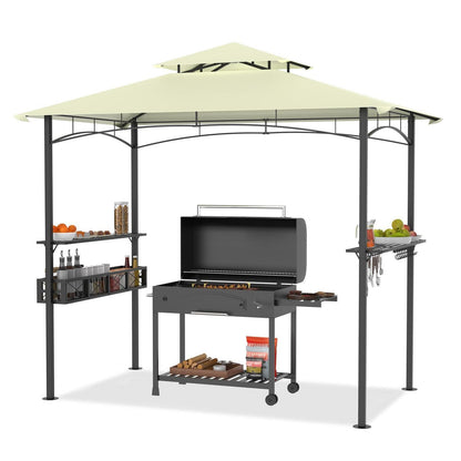 Grillpavillon mit Doppeldach & Stauraum – 245x153x250 cm