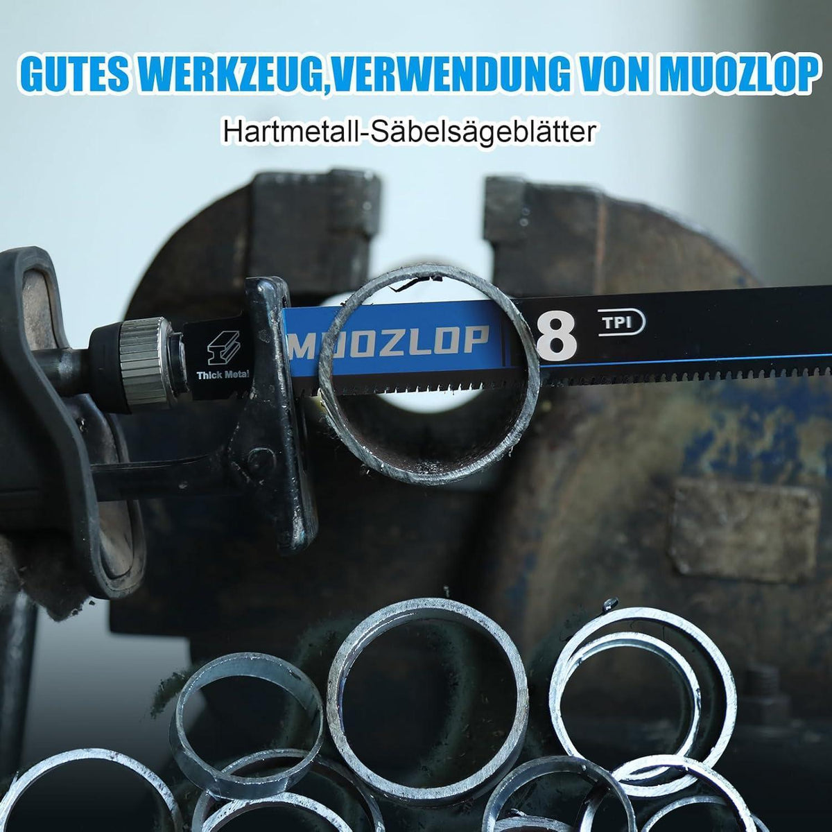 Hartmetall Säbelsägeblätter 150mm 8TPI für Metall (10 Stück)