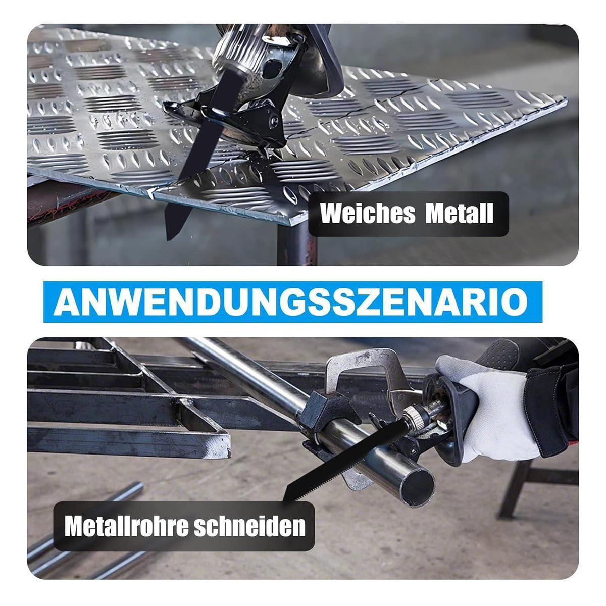 Hartmetall Säbelsägeblätter 150mm 8TPI für Metall (10 Stück)