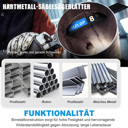 Hartmetall Säbelsägeblätter 150mm 8TPI für Metall (10 Stück)