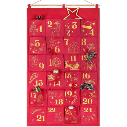 Glitzer Adventskalender zum Befüllen Rotgold Groß