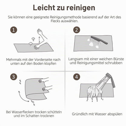 Waschbarer Küchenteppich rutschfest 43.5x180cm – Beige