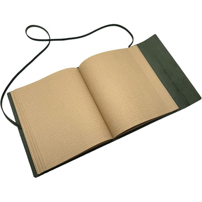 Großes Leder Notizbuch A4 – Dunkelgrün, Liniert