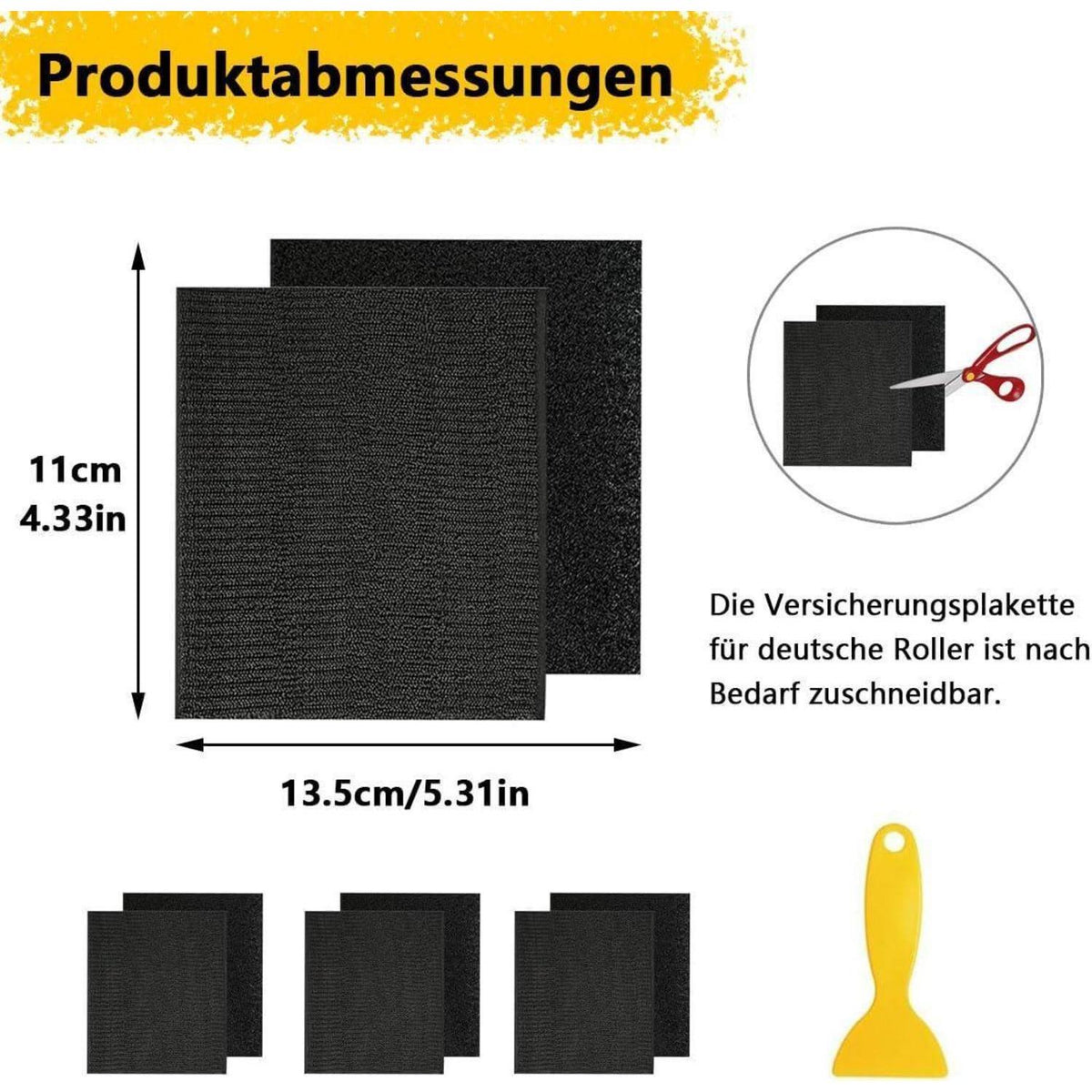 3x Klett Kennzeichenhalter E-Scooter | Reißfest & Wetterfest