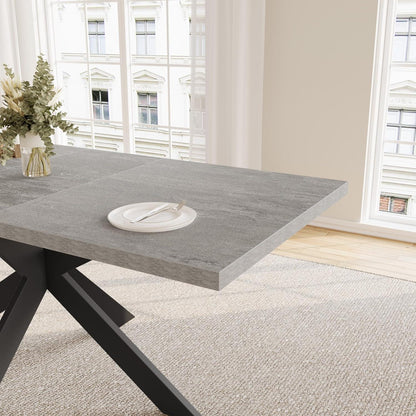 Ausziehbarer Esstisch für 4-6 Personen – Modernes Grau