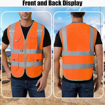 Sicherheitsweste Orange XL – Hohe Sichtbarkeit & Handytasche