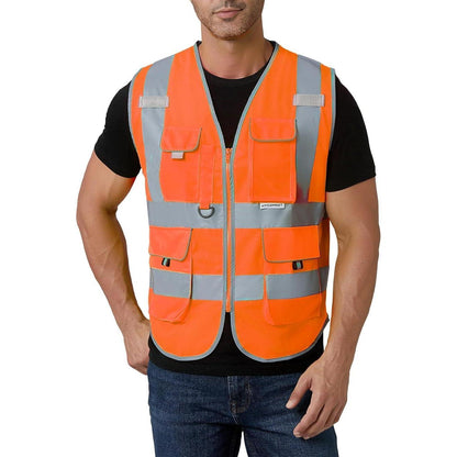Sicherheitsweste Orange XL – Hohe Sichtbarkeit & Handytasche