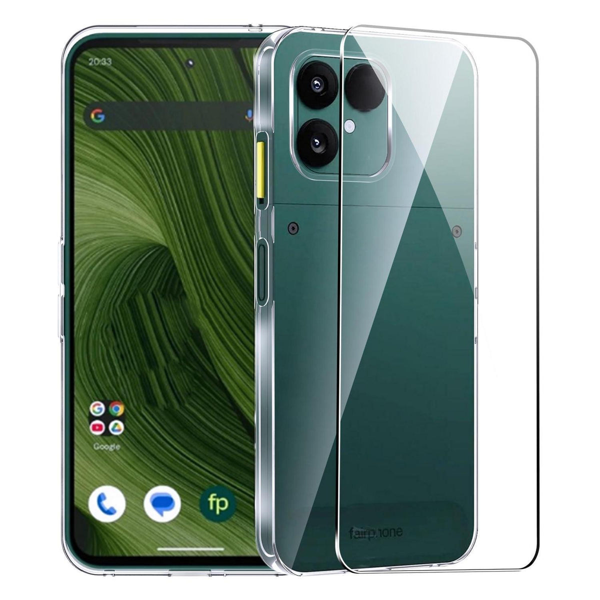 Fairphone 6 Hülle Transparent + Schutzfolie, Anti-Kratzer