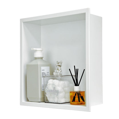 Wandnischenschrank Weiß 30x30cm – Edelstahl Duschablage