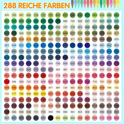 Acrylstifte Set 288 Farben – Wasserfest für Stein, Leinwand & mehr