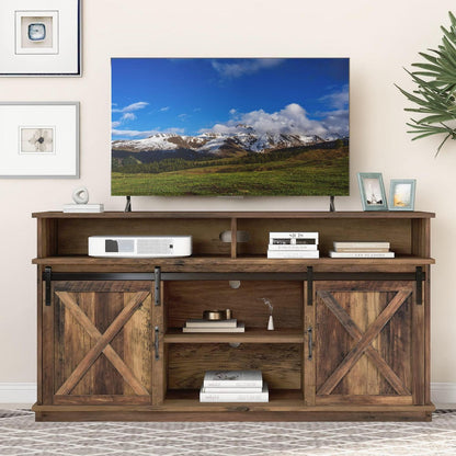 TV Lowboard Farmhaus Design – Verstellbare Regale & Stauraum