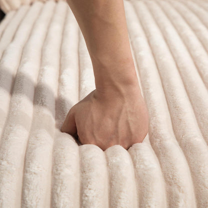 Bequemes Cord Schlafsofa mit Kissen – Loungesessel für Wohnzimmer