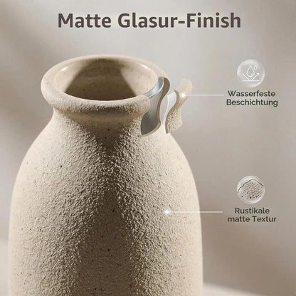 Keramik Vasen Set 3-teilig Beige Modern
