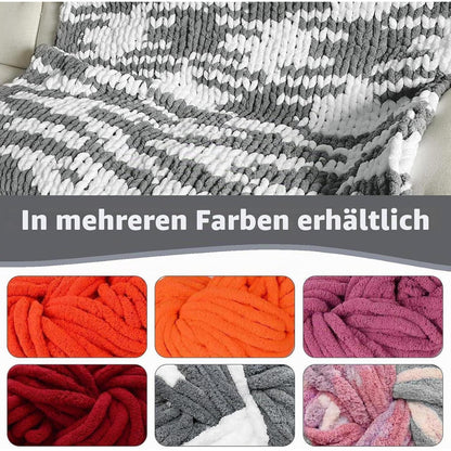 Chunky Wolle 2er Set - Nebelweiß | Dickes Garn zum Häkeln & Stricken