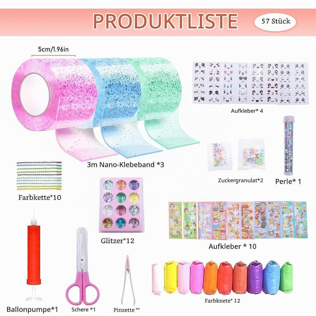 Nano Tape Bubble Set – 57 Teile zum Selbermachen