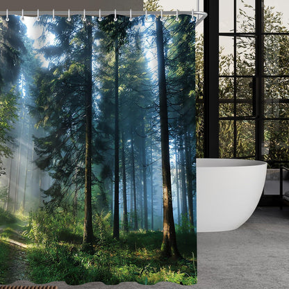 Duschvorhang 120x200 cm Wald Dschungel, Wasserabweisend, Waschbar