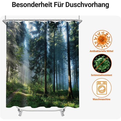 Duschvorhang Wald Dschungel 100x200 cm mit Ösen