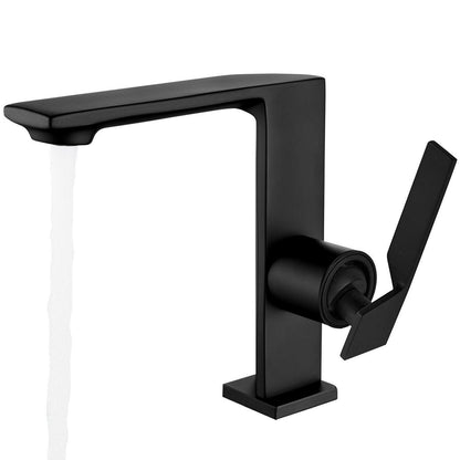 Schwarzer Einhebel-Waschtischarmatur aus Messing – Modernes Badezimmerdesign