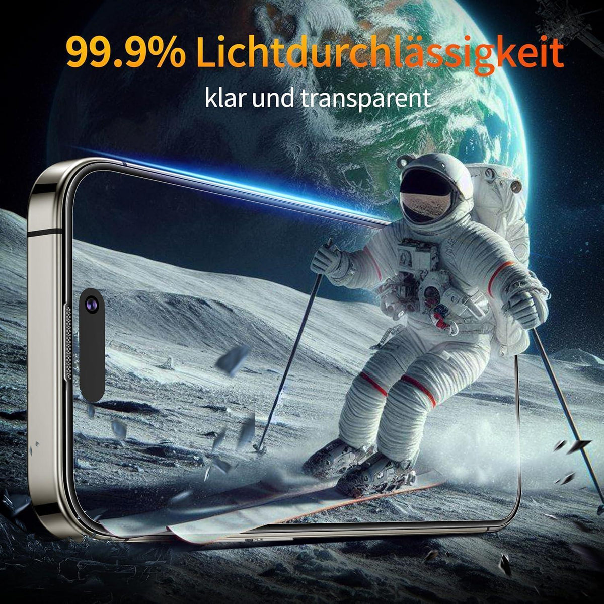 iPhone 17 Pro Panzerglas Folie 2er Set - Bläschenfrei & 9H+