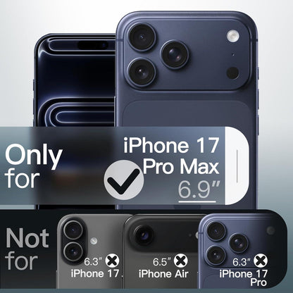 Magnetische Hülle für iPhone 17 Pro Max 6,9 Zoll, Dunkelblau