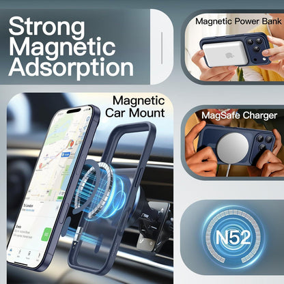 Magnetische Hülle für iPhone 17 Pro Max 6,9 Zoll, Dunkelblau