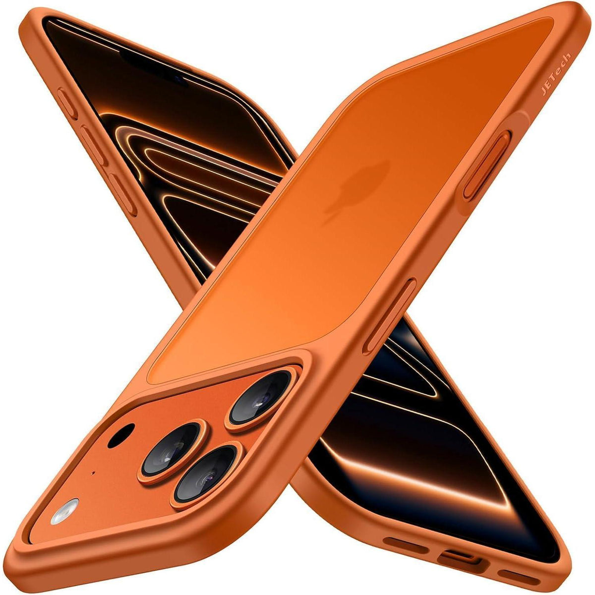 iPhone 17 Pro Hülle matt transluzent orange Militärschutz