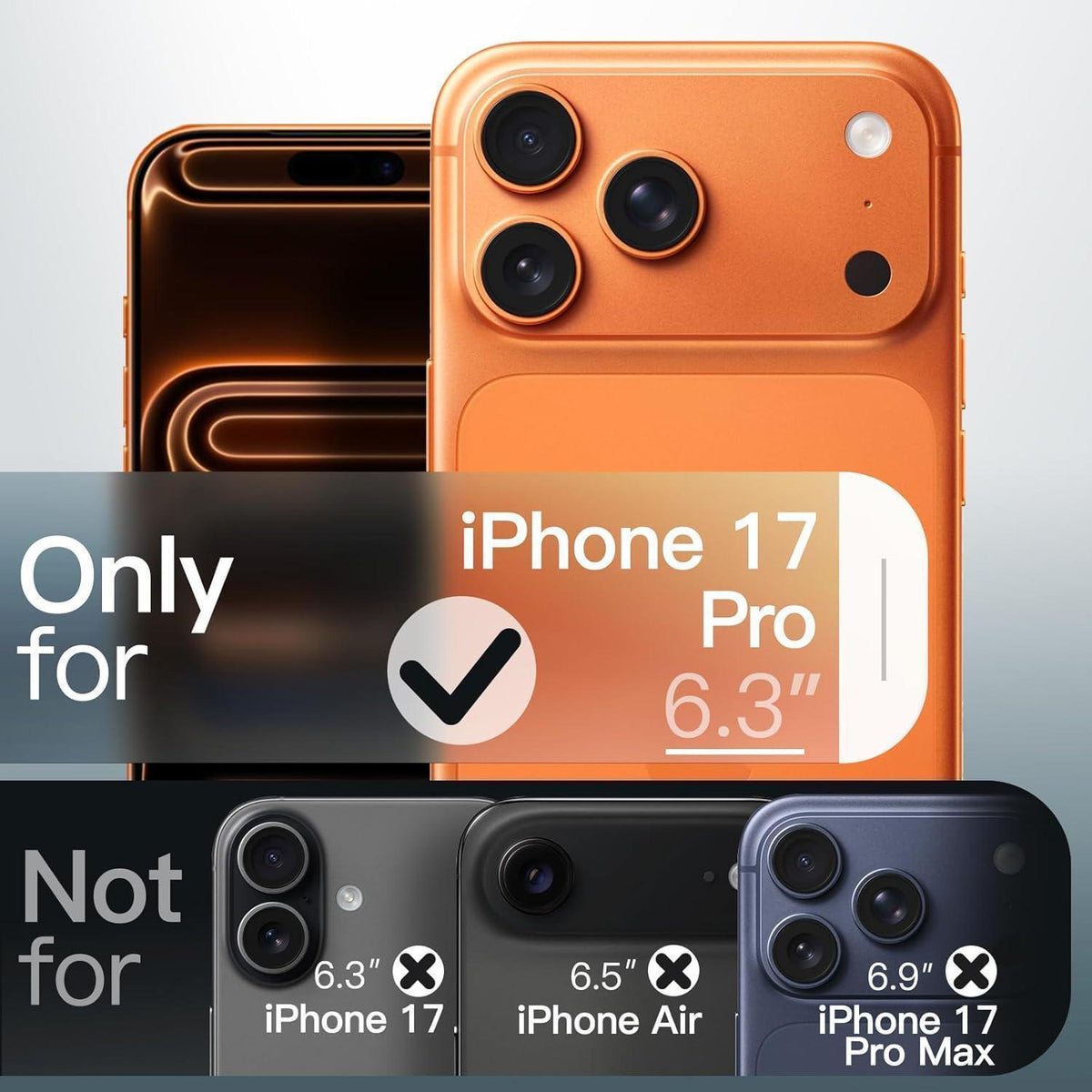 iPhone 17 Pro Hülle matt transluzent orange Militärschutz