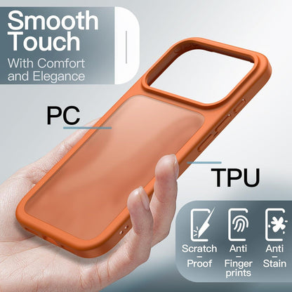 iPhone 17 Pro Hülle matt transluzent orange Militärschutz