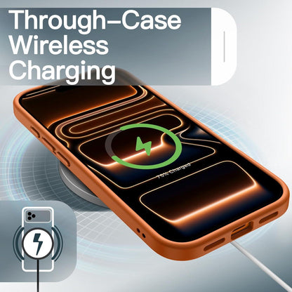 iPhone 17 Pro Hülle matt transluzent orange Militärschutz