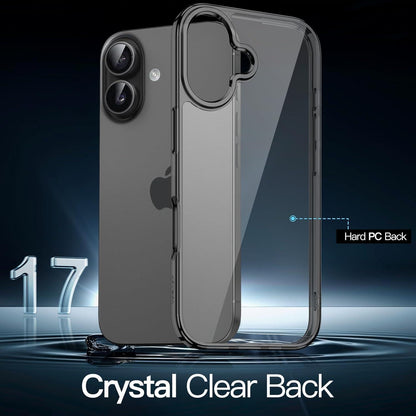 iPhone 17 Hülle transparent mit schwarzem Stoßfänger