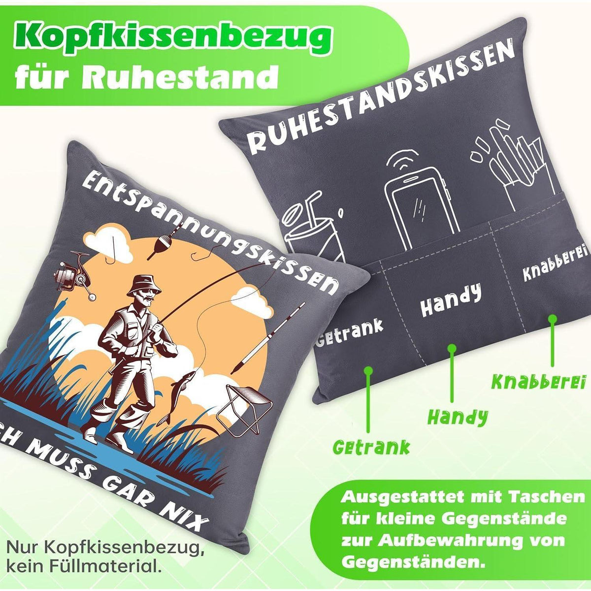 Ruhestand Geschenkset für Männer mit Kissen, Socken & Karte