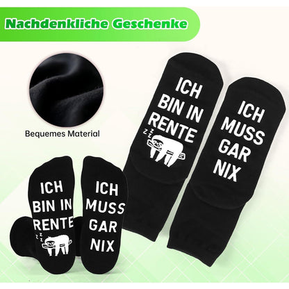 Ruhestand Geschenkset für Männer mit Kissen, Socken & Karte