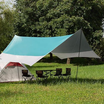 Ultraleichtes Tarp 3,7x4,3m wasserdicht & UV-Schutz Türkis/Grau