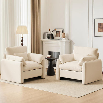2er Set Ohrensessel – Bequeme Polster-Sessel für Wohnzimmer & Schlafzimmer