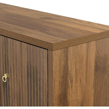 Holz Sideboard mit Schubladen & Verstellbaren Regalen (147x40x80)