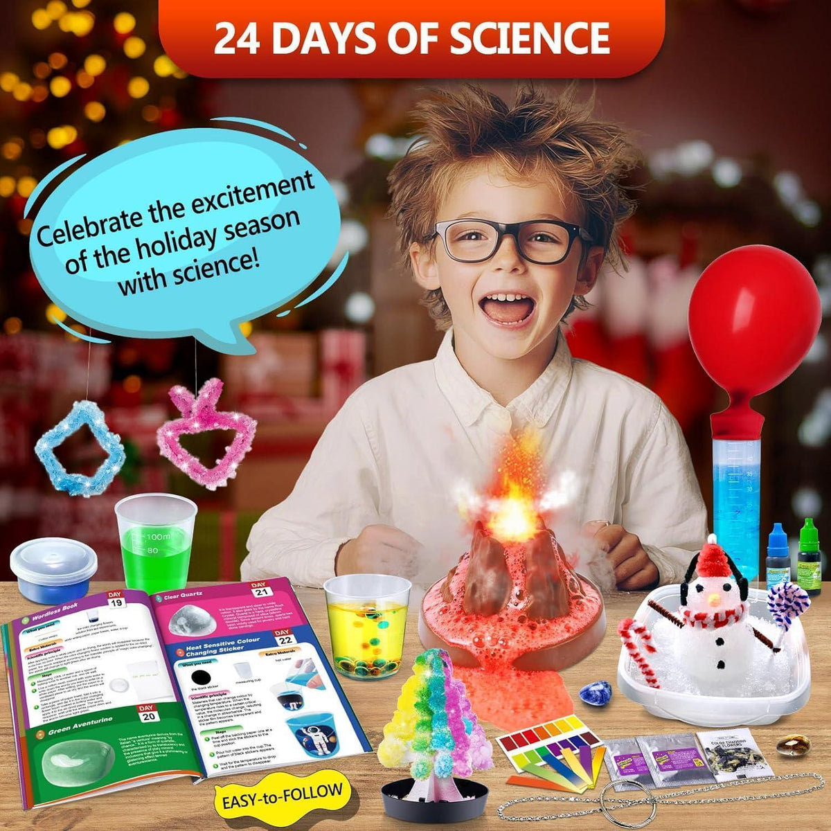 Adventskalender Experimente für Kinder - 24 tägliche Wissenschaftsprojekte