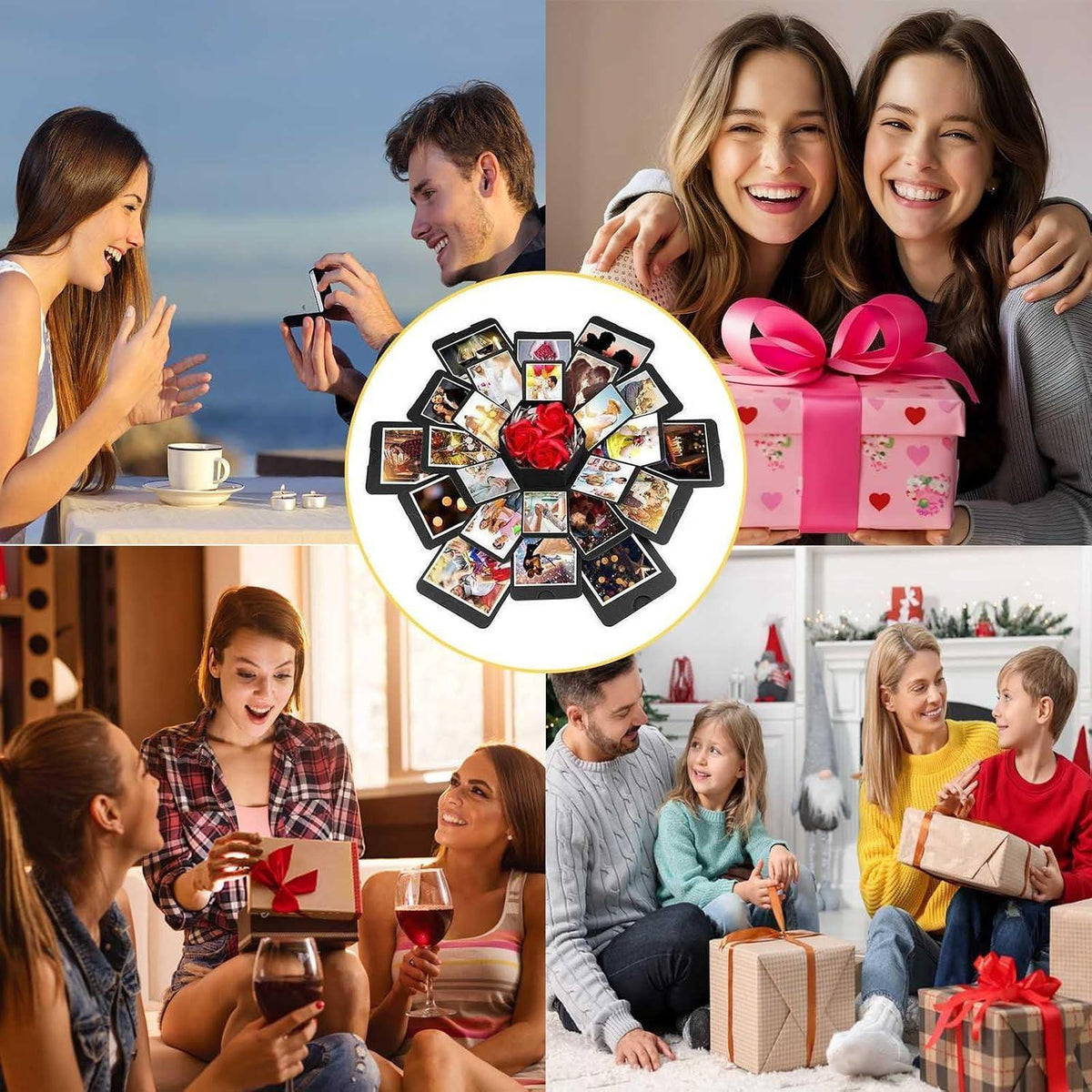 Explosionsbox DIY Geschenkbox für Valentinstag & Geburtstag