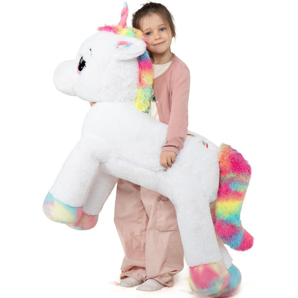 XXL Einhorn Kuscheltier 110cm - Weiches Plüschtier für Kinder