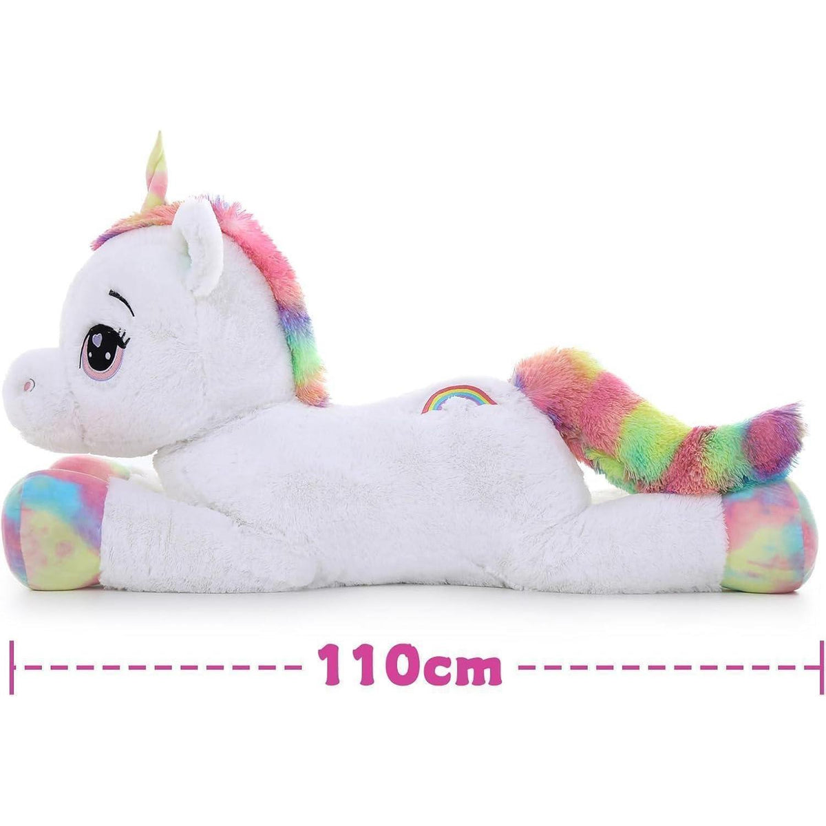 XXL Einhorn Kuscheltier 110cm - Weiches Plüschtier für Kinder