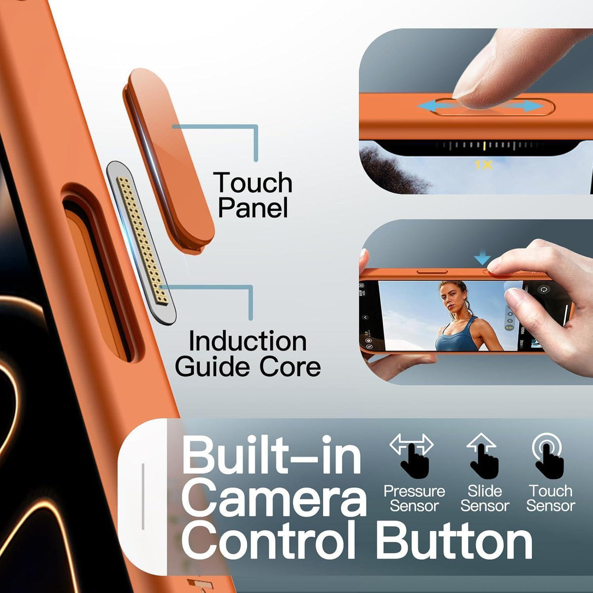 Magnetische Hülle für iPhone 17 Pro Max (6,9 Zoll) - Orange