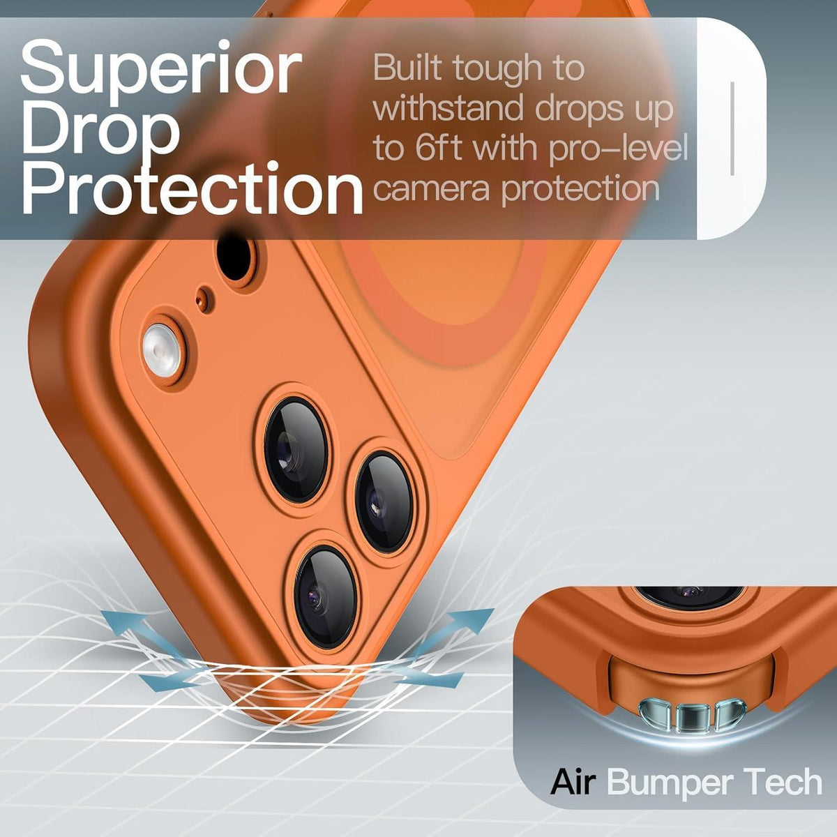 Magnetische Hülle für iPhone 17 Pro Max (6,9 Zoll) - Orange